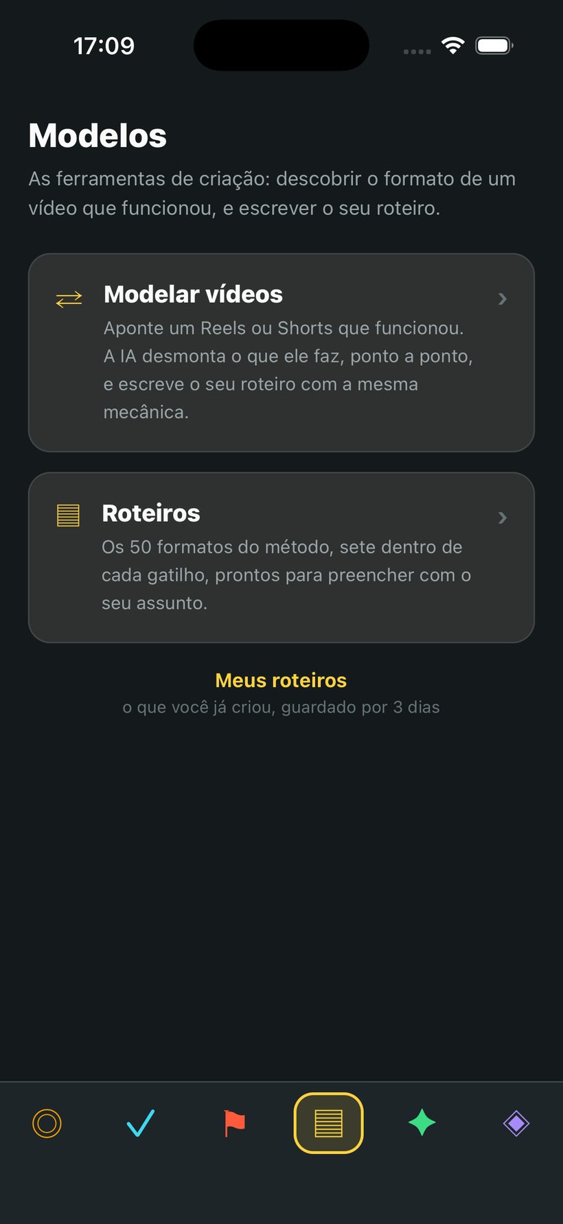 As ferramentas de criação do OREM